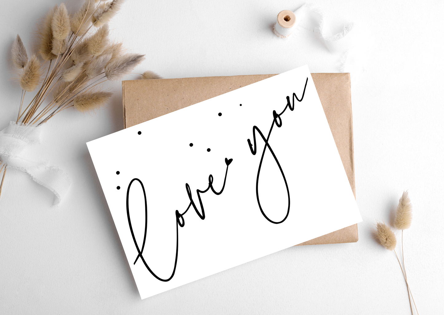 LOVE YOU HANDWRITING CARD