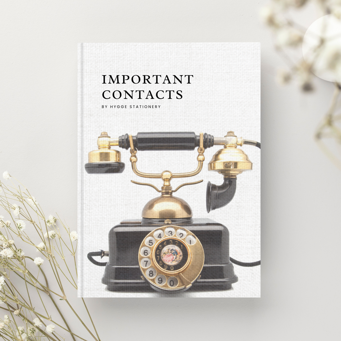 IMPORTANT CONTACTS, HARDCOVER NOTEBOOK
