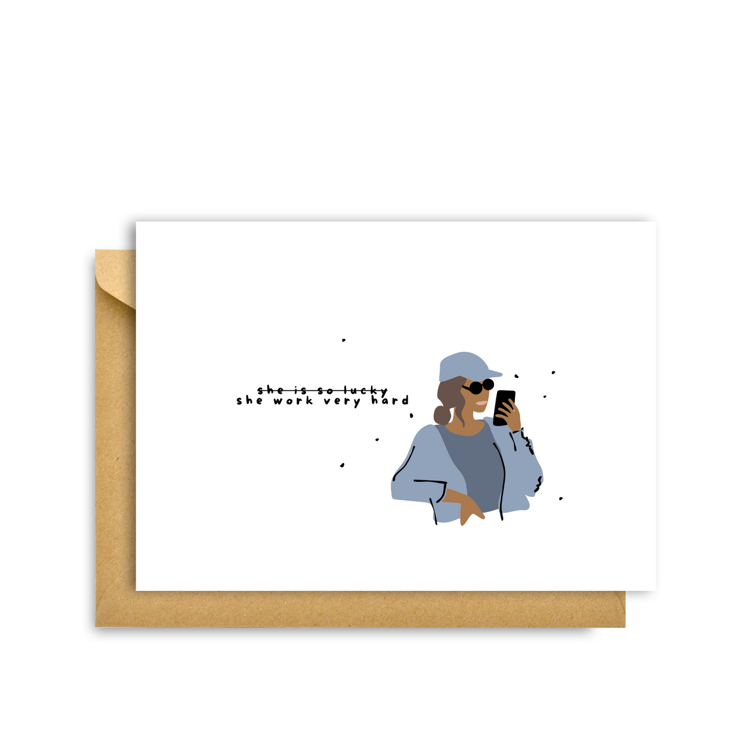 WORK HARD, MOTIVATIONAL CARD