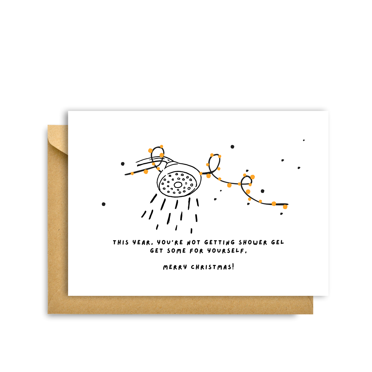 NO SHOWER GEL FOR CHRISTMAS CARD