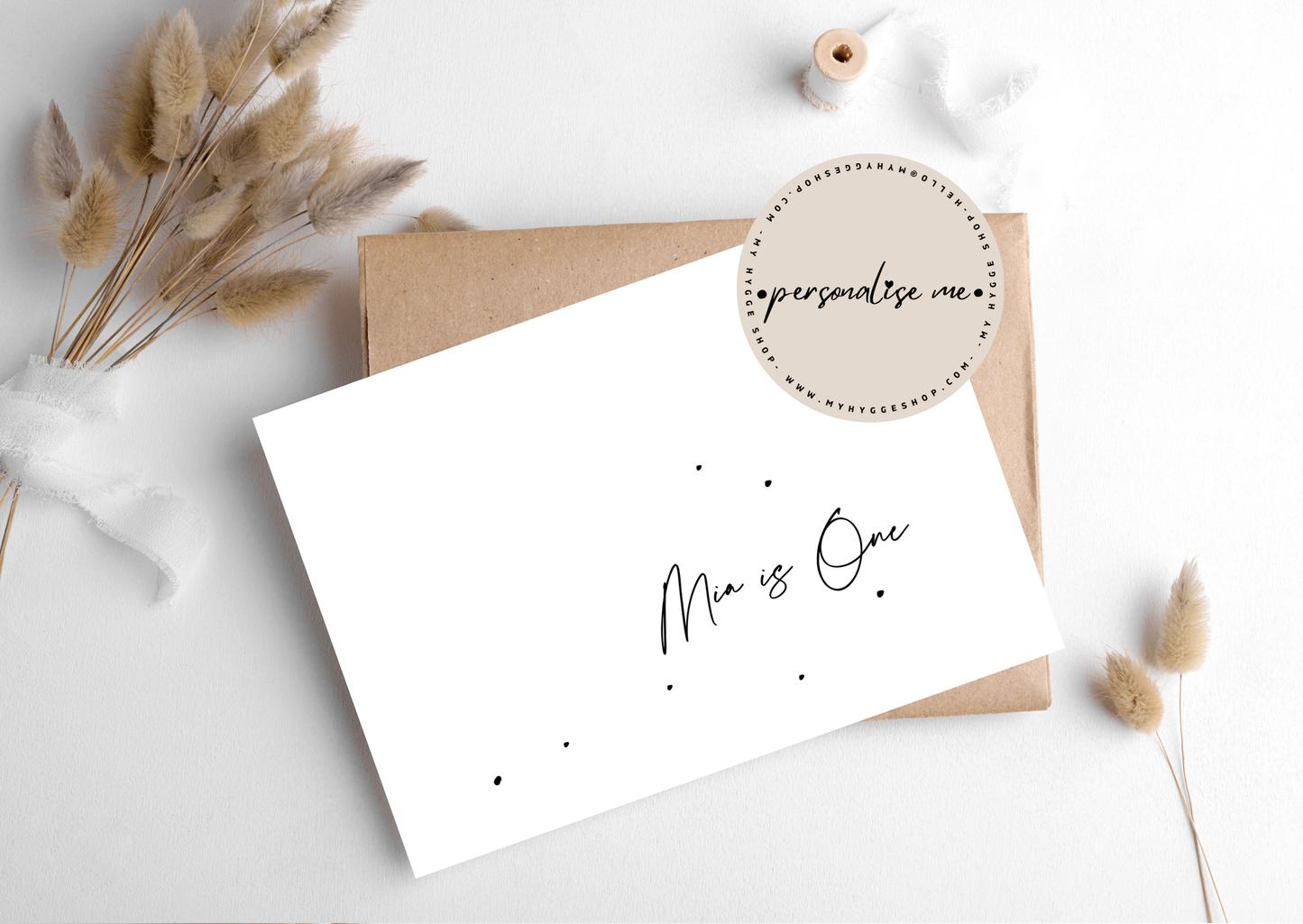 PERSONALISED NAME AND AGE CARD