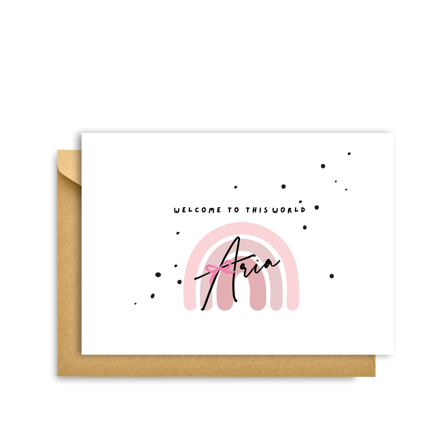 WELCOME TO THIS WORLD PINK CARD