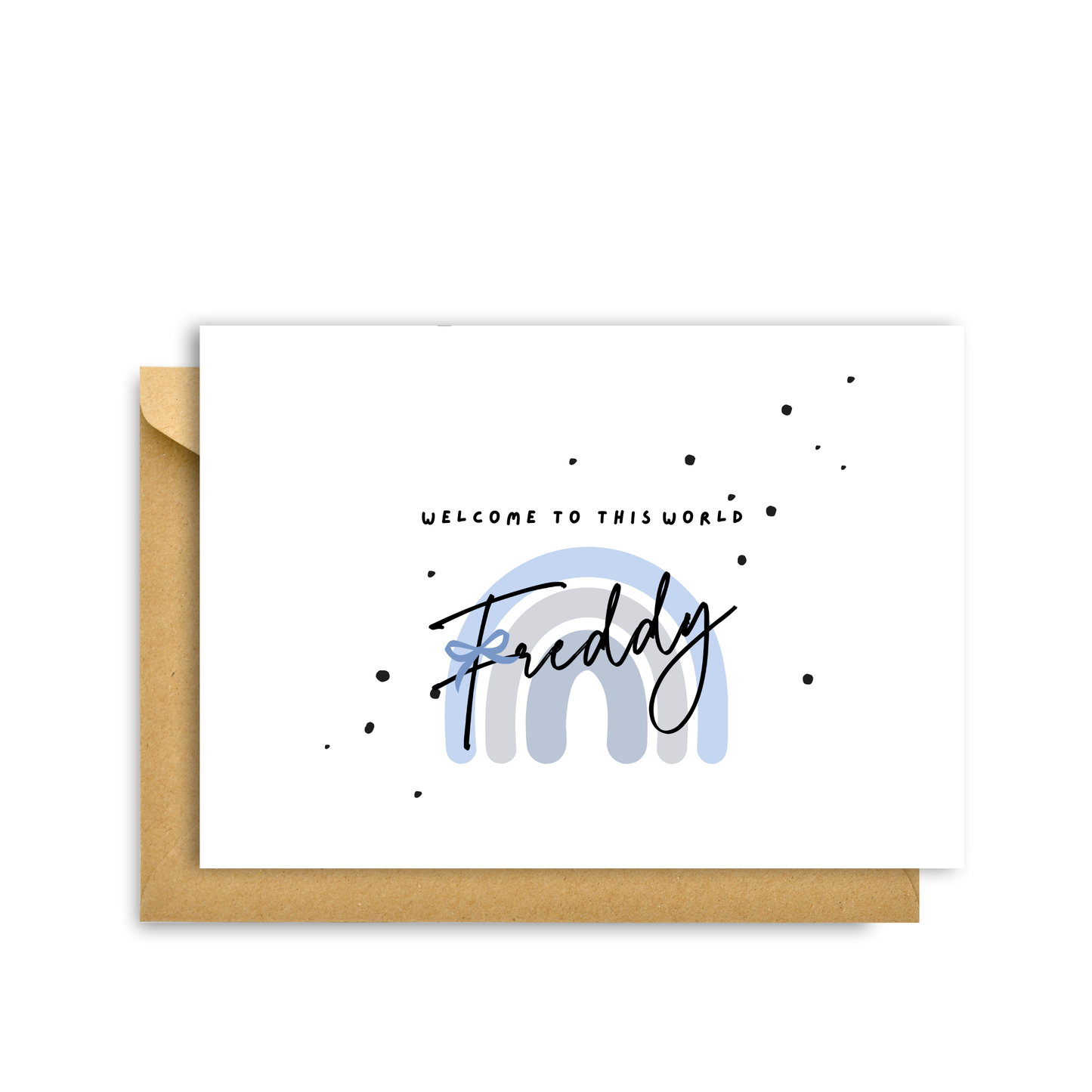 WELCOME TO THIS WORLD BLUE CARD