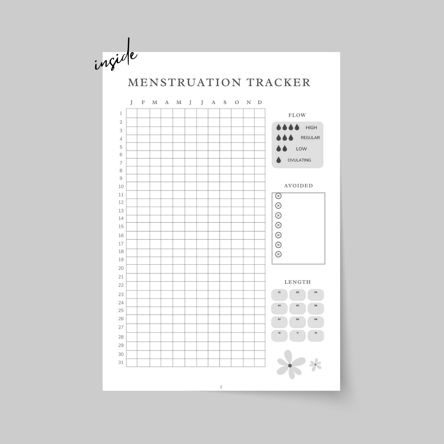 MY PERIOD TRACKER, NOTEBOOK