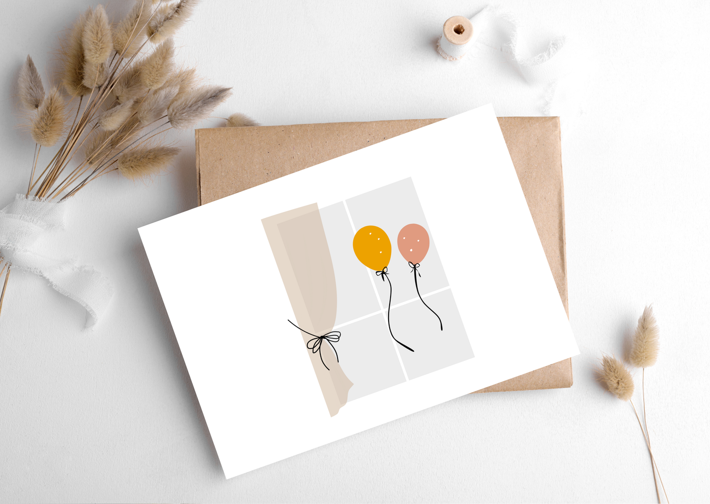 WINDOW & BALLOON CARD