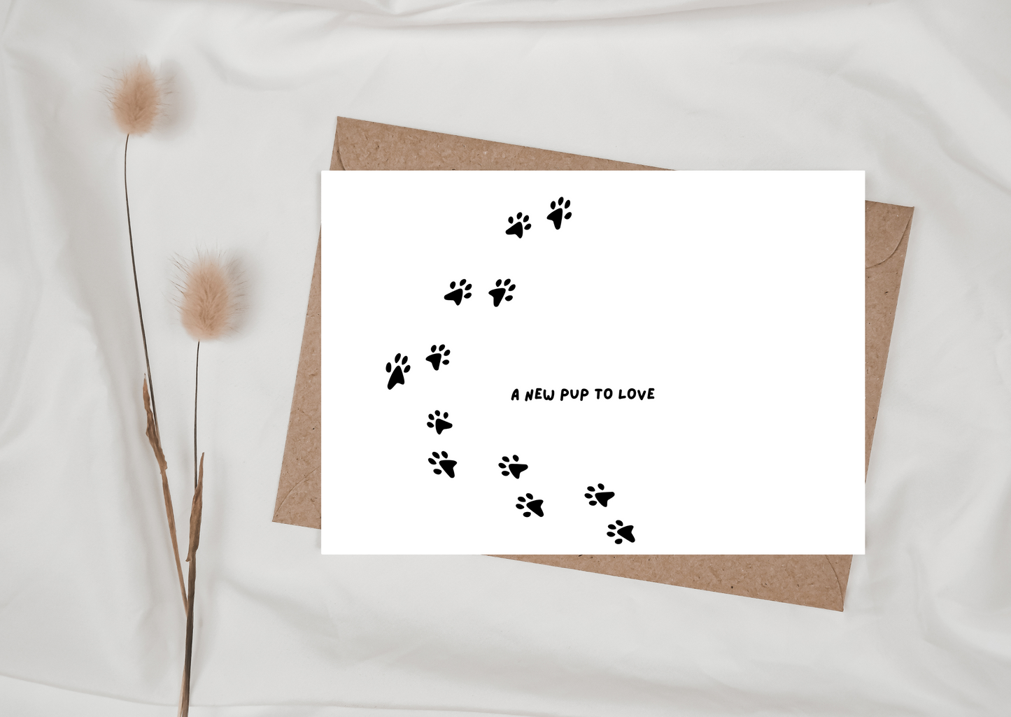 A NEW PUP TO LOVE CARD