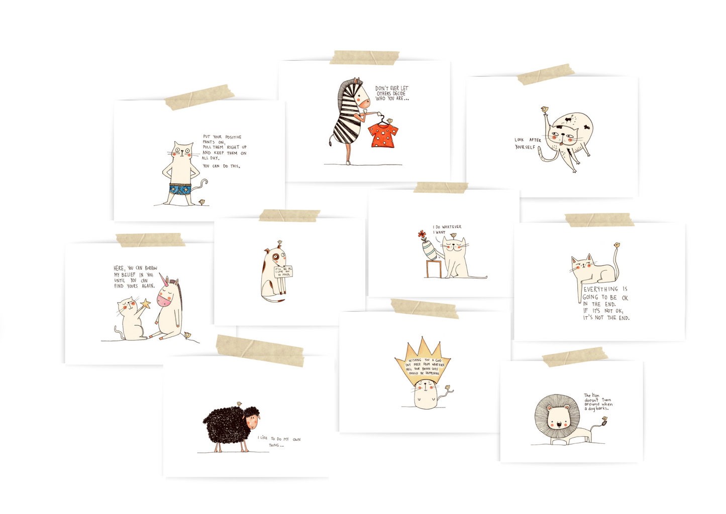 Vero Kiss Set of 10x Cards, Animals