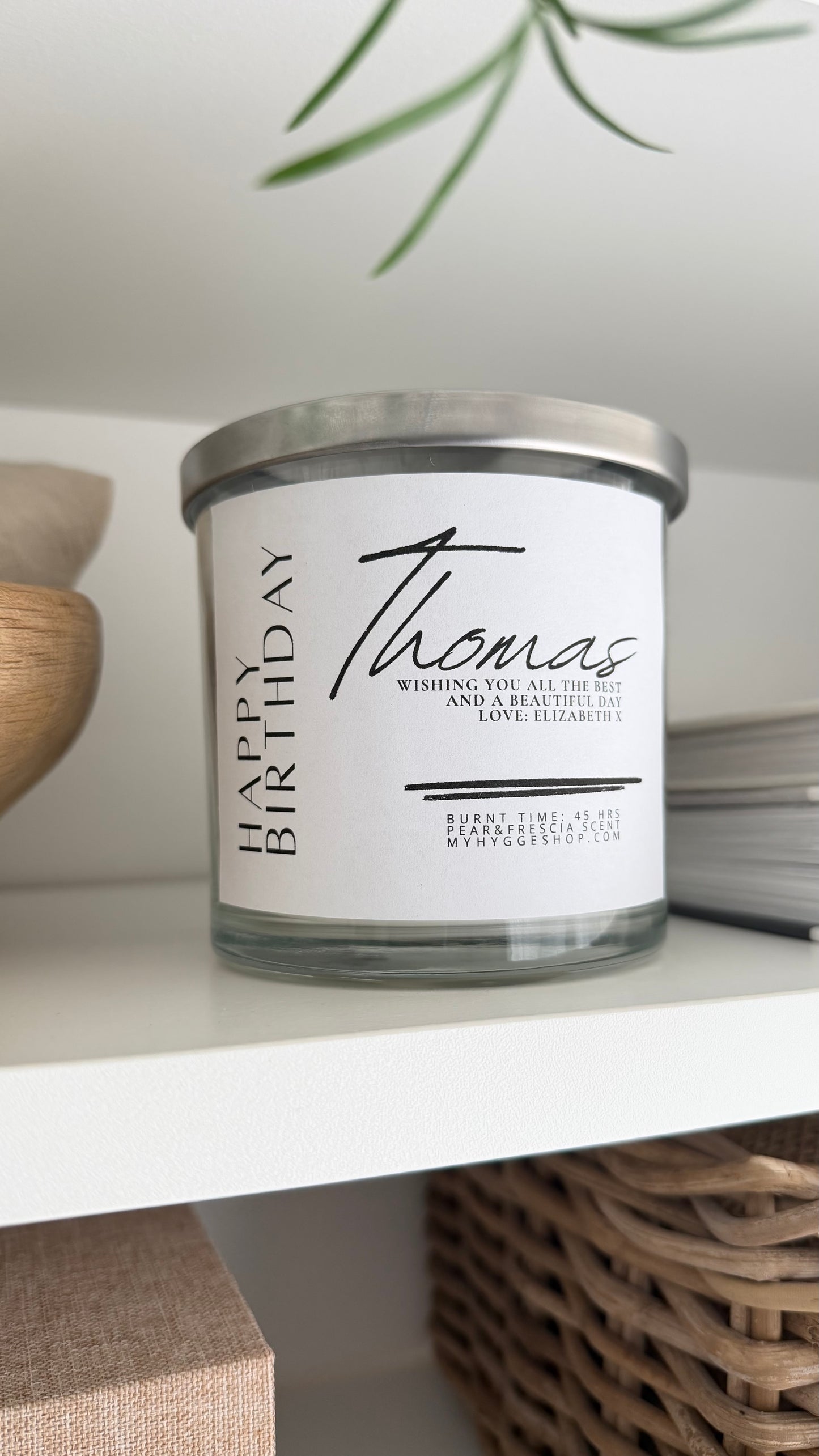 Personalised HAPPY BIRTHDAY Candle