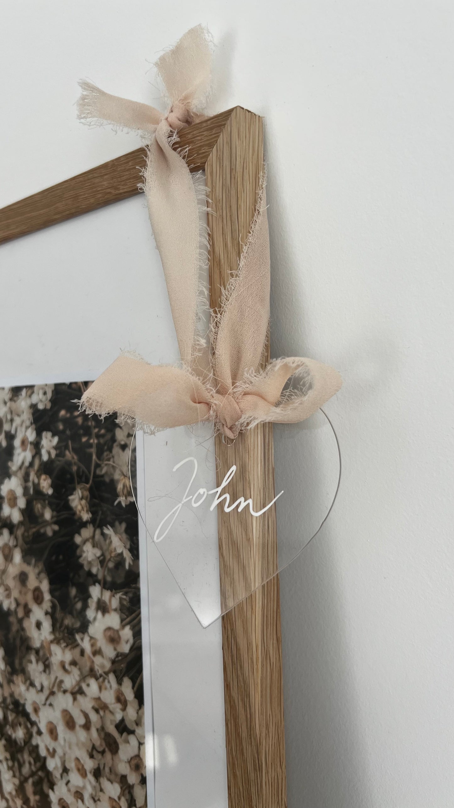 Personalised Acrylic Heart – with Ribbon