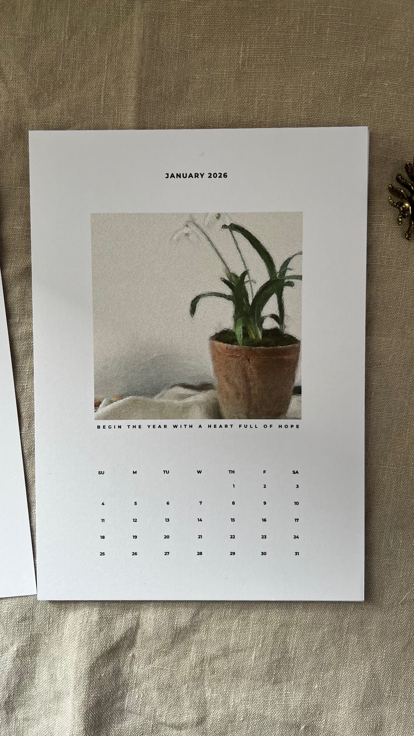 Floral 2026 Wall/ Desk Calendar