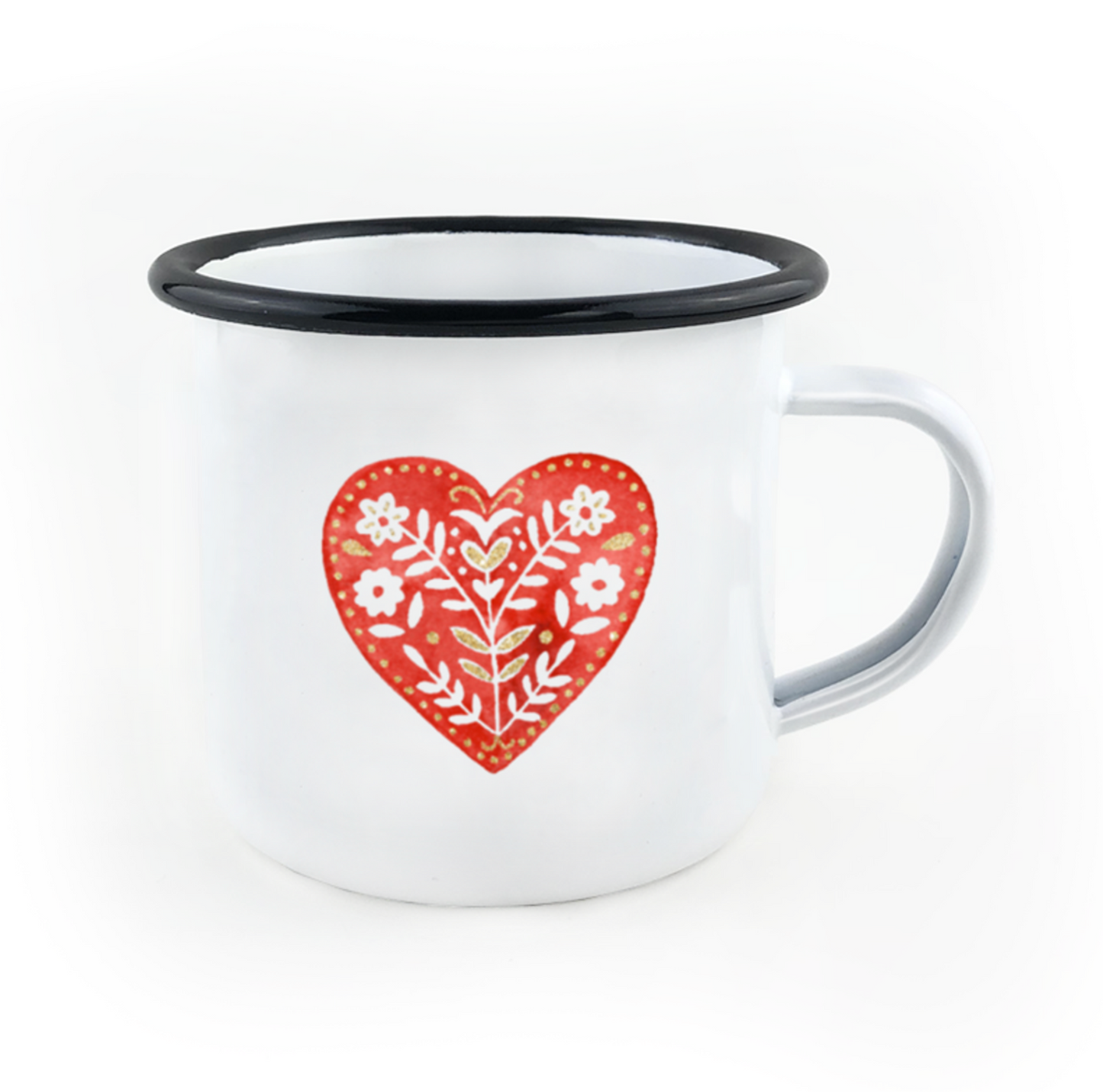 White Enamel Mug for Slow Living