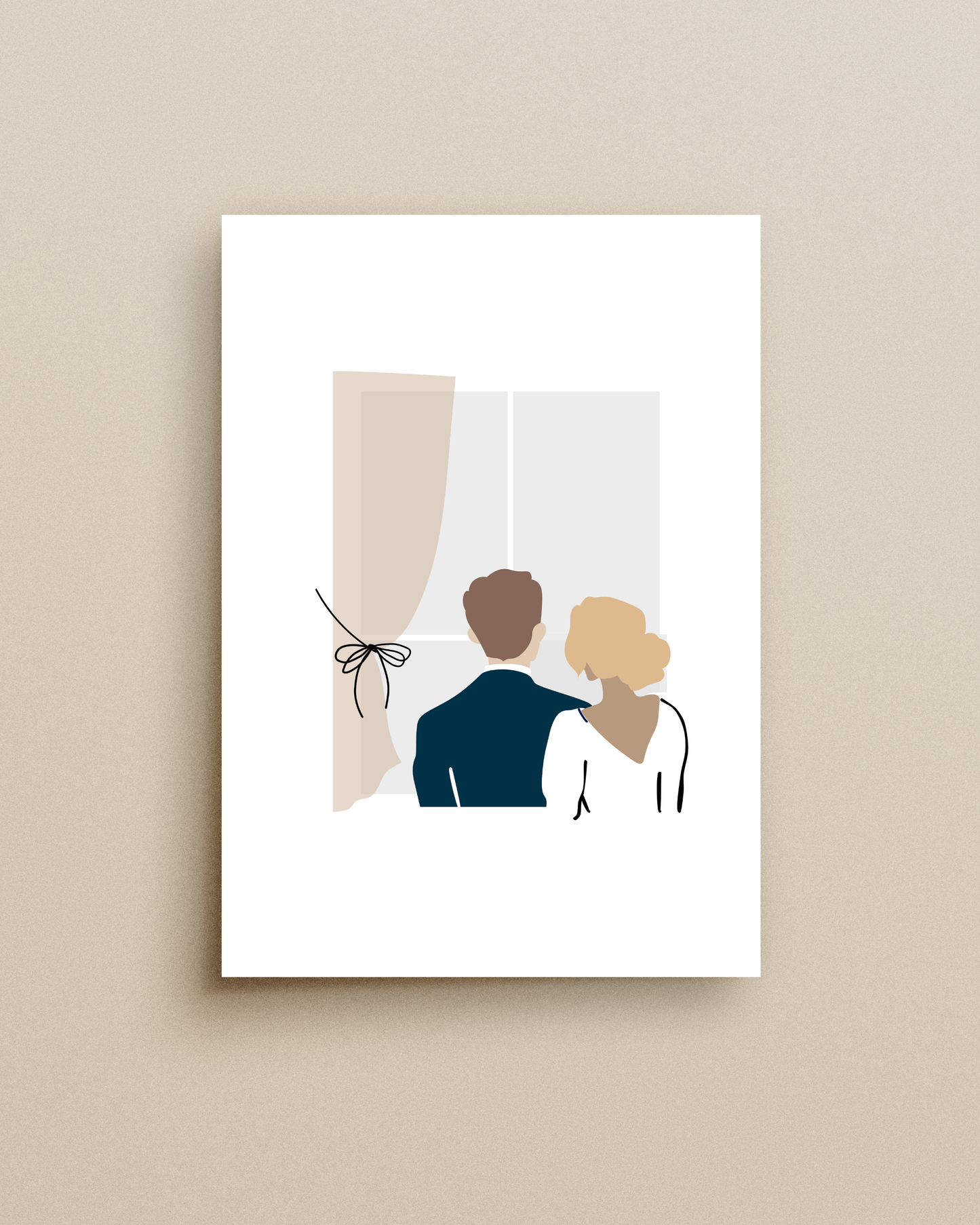 Personalised Couple in Window Print