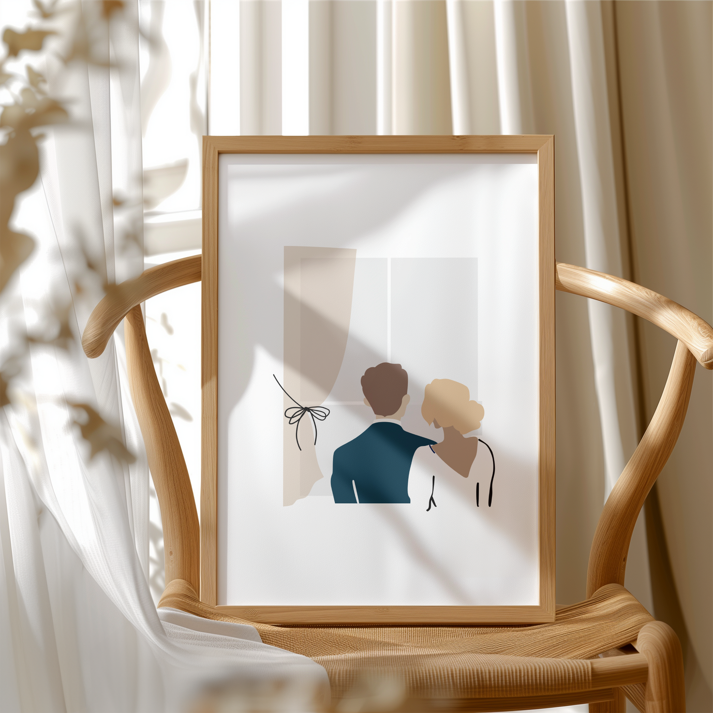 Personalised Couple in Window Print