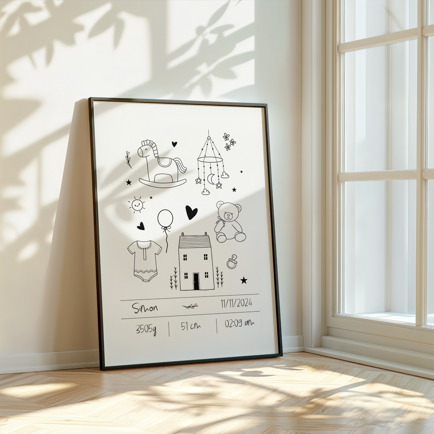 Custom Baby Birth Record Print