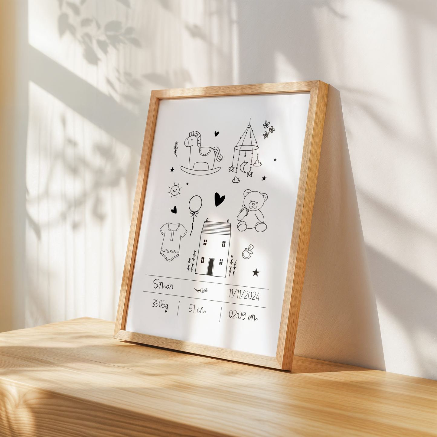 Custom Baby Birth Record Print