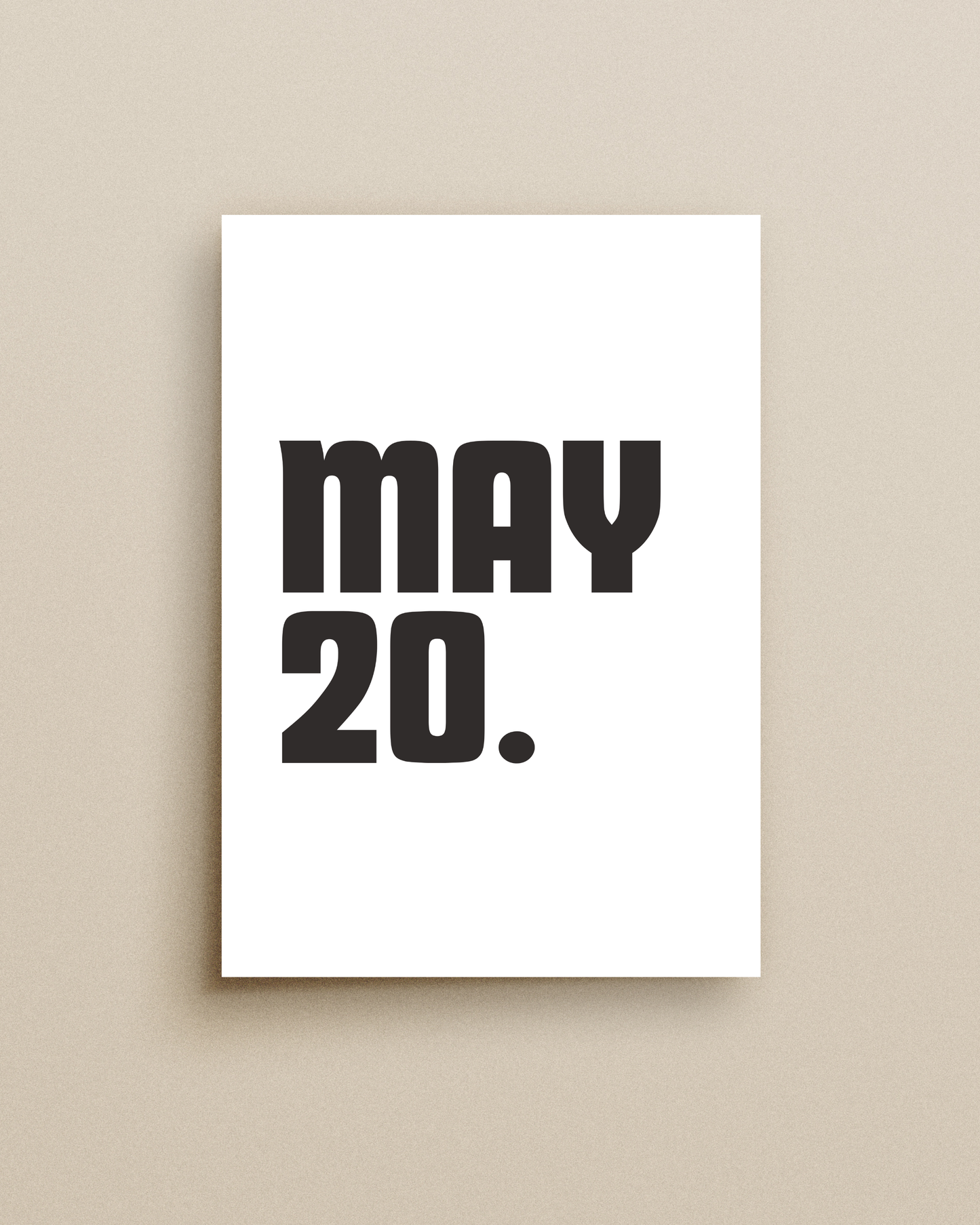 Personalised Date Print