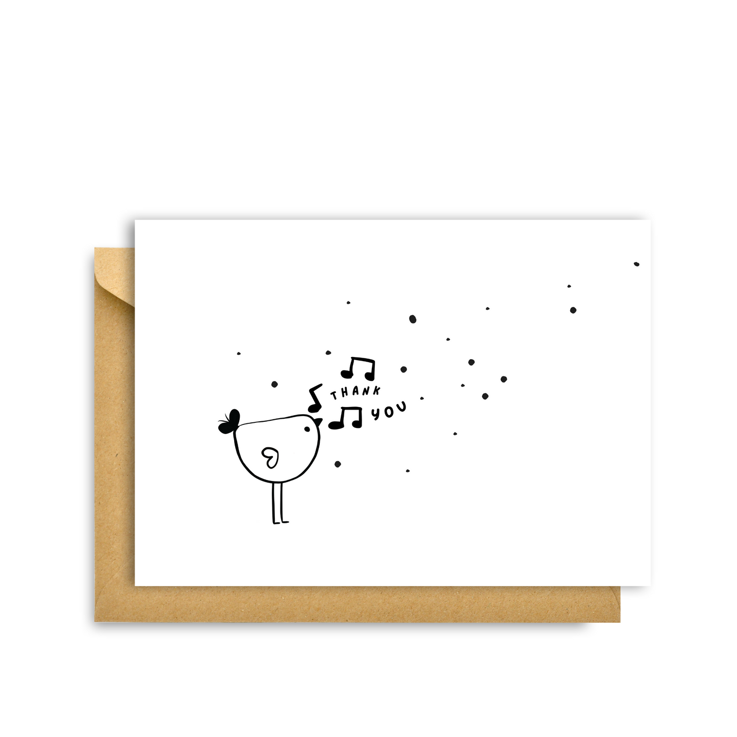 THANK YOU SCANDI BIRD CARD