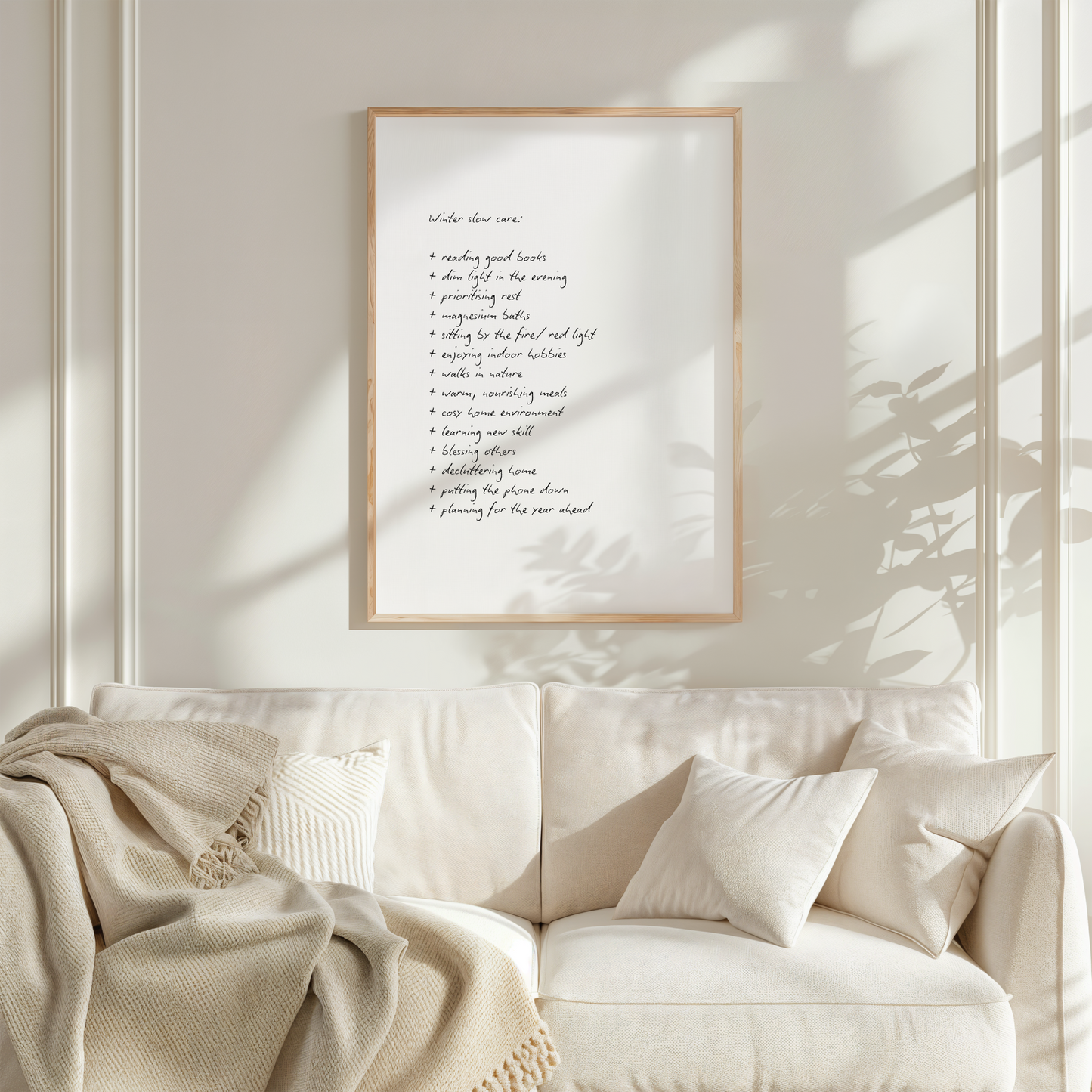 Winter Slow Care List Print