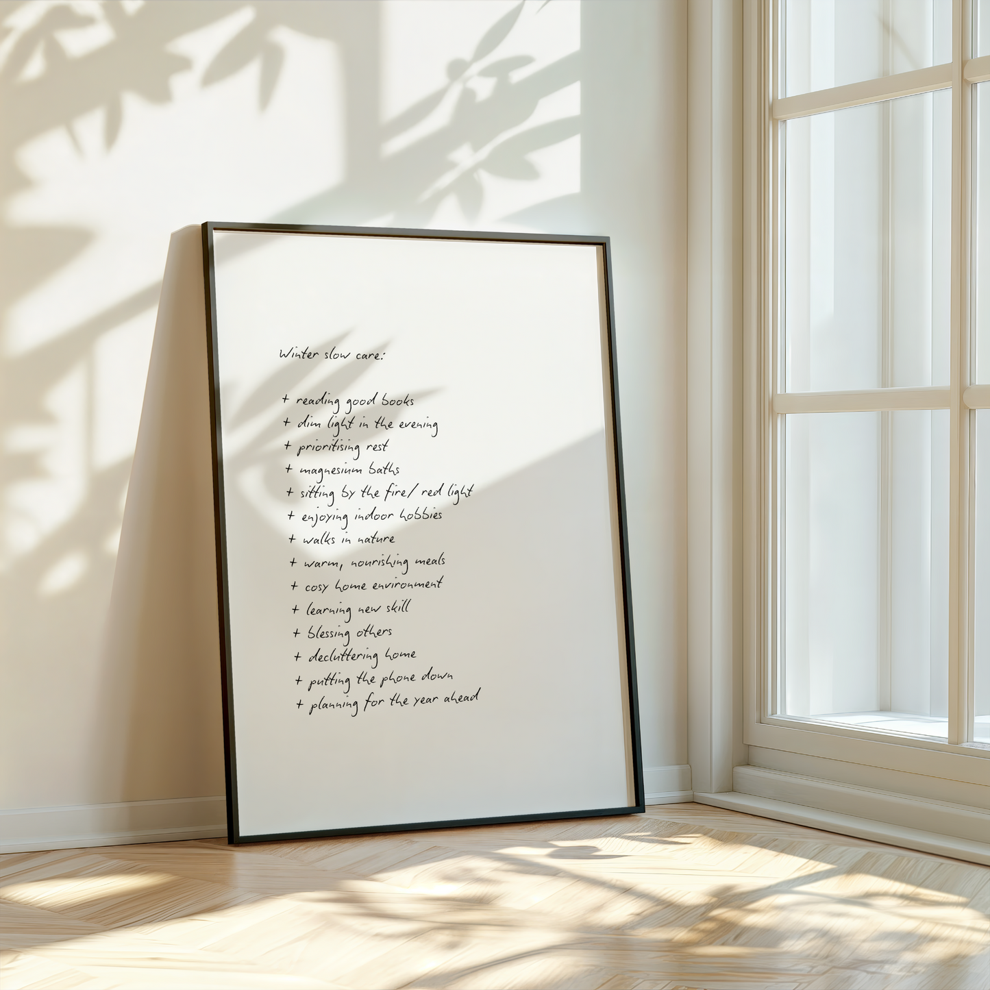 Winter Slow Care List Print