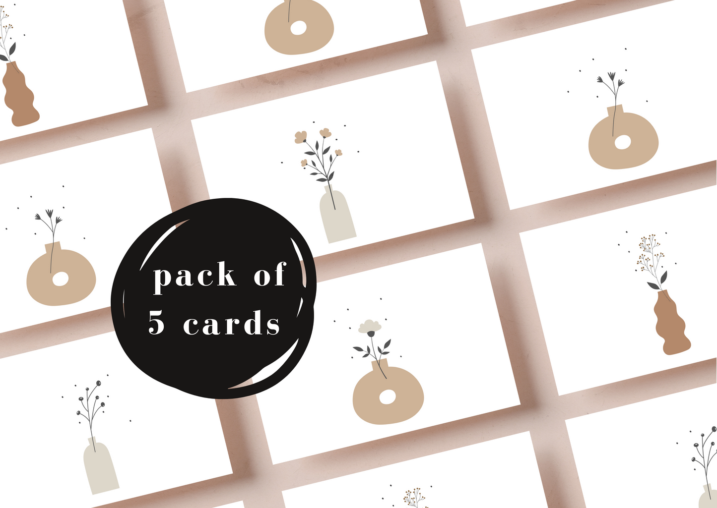 HYGGE FLOWER VASE BUNDLE 5x CARDS
