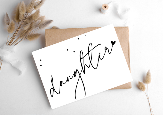 DAUGHTER HANDWRITING CARD