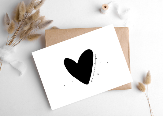 YOU ARE WONDERFUL BIG HEART CARD