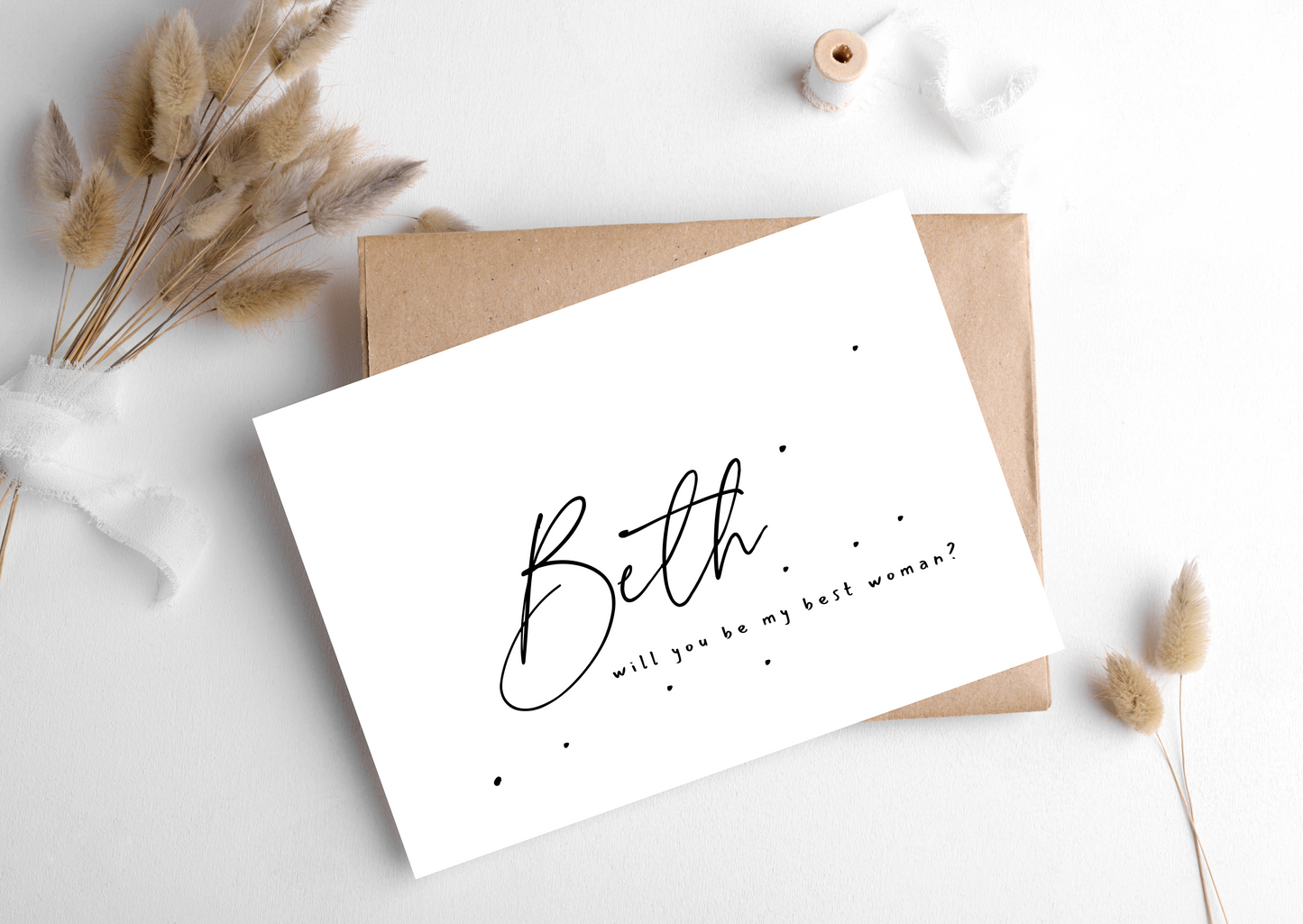 WILL YOU BE MY BEST WOMAN CARD