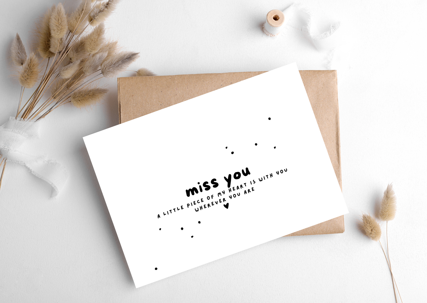 MISS YOU, MY HEART IS WITH YOU CARD