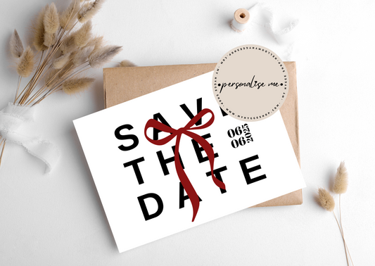 PERSONALISED SAVE THE DATE CARD