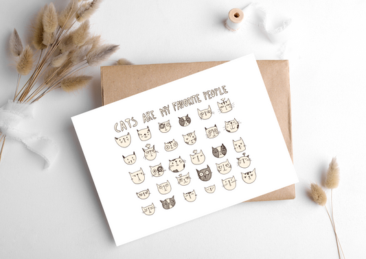 Cats Are My Favorite People Card