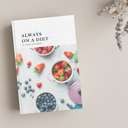 ALWAYS ON A DIET, LINED NOTEBOOK