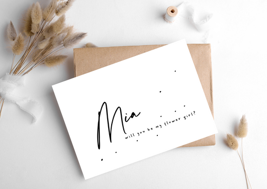 WILL YOU BE MY FLOWER GIRL CARD