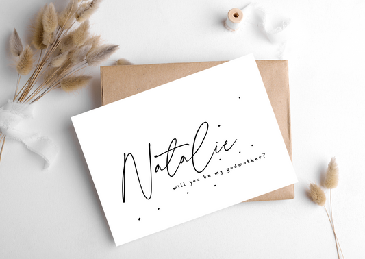 WILL YOU BE MY GODMOTHER CARD