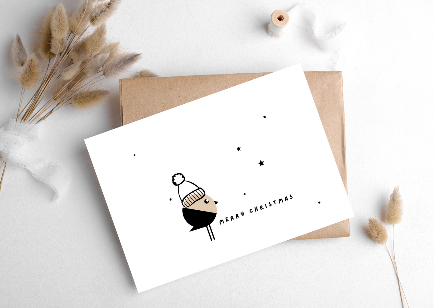 CHRISTMAS ROBIN BIRD CARD
