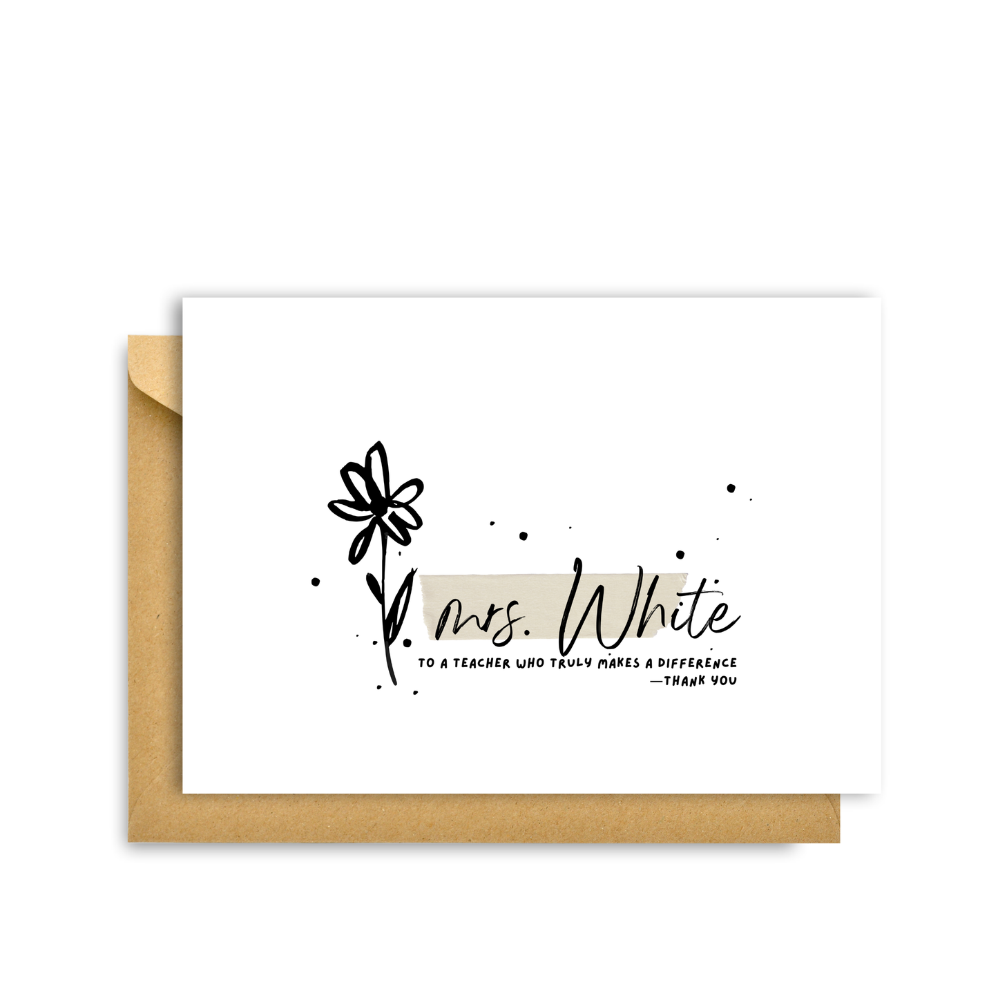 PERSONALISED TEACHER CARD