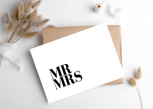 MR AND MRS FONT CARD