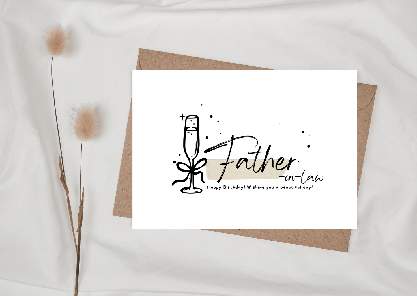 FATHER-IN-LAW CHAMPAGNE CARD, 283