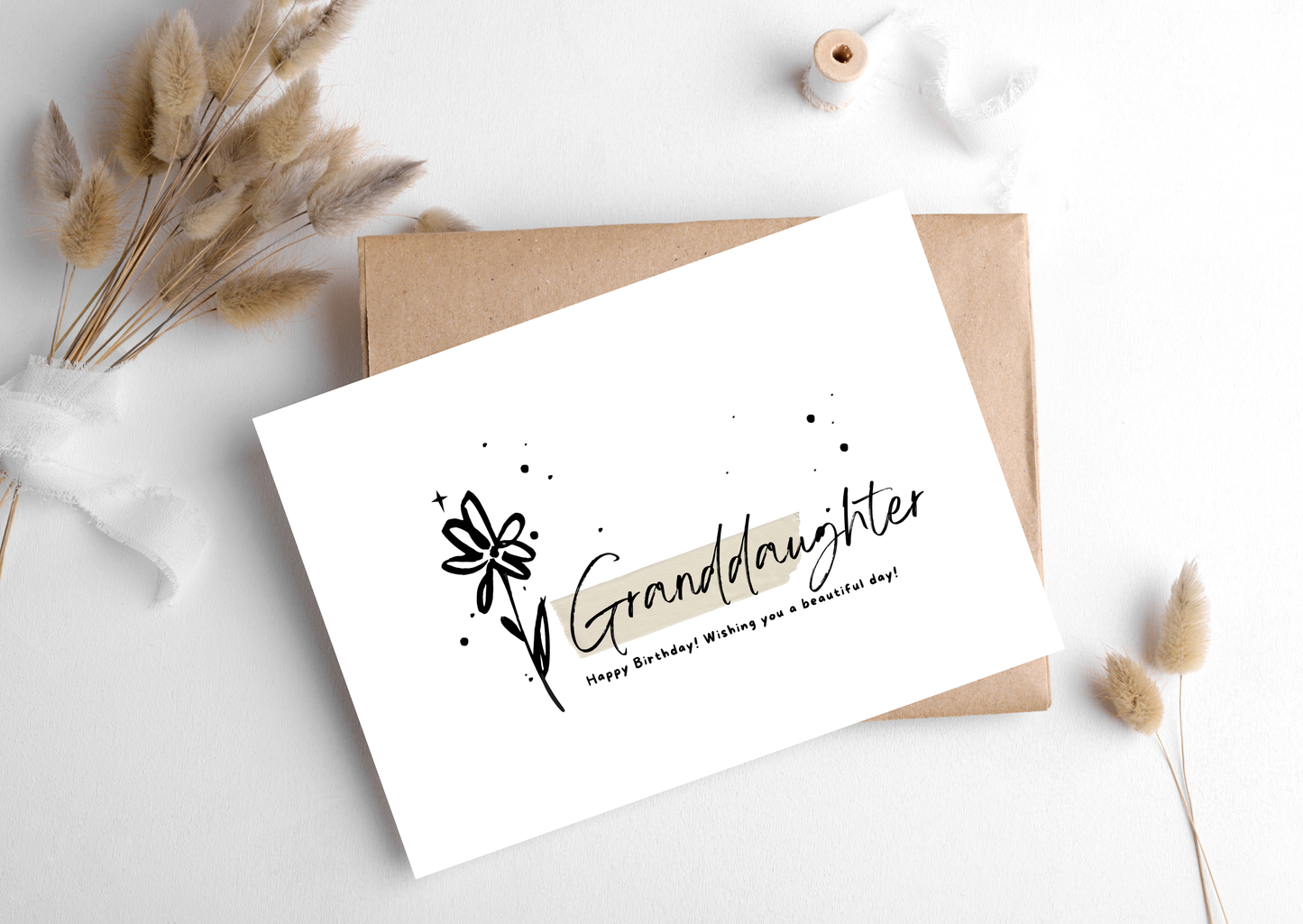 GRANDDAUGHTER FLOWER CARD, 283