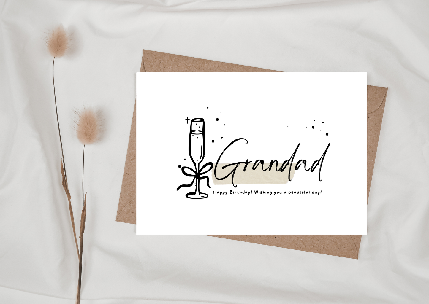 GRANDAD CHAMPAGNE CARD, 283