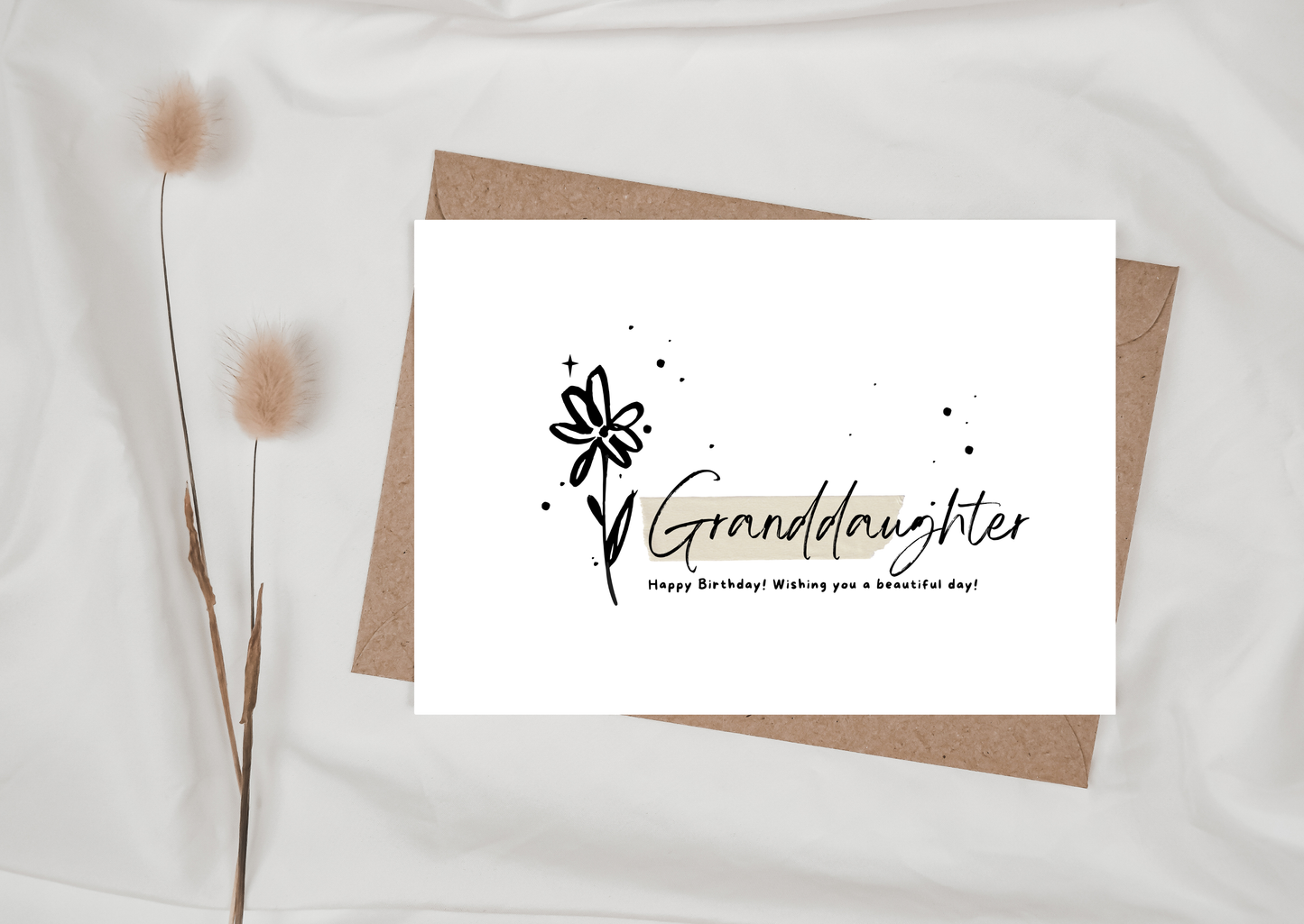 GRANDDAUGHTER FLOWER CARD, 283