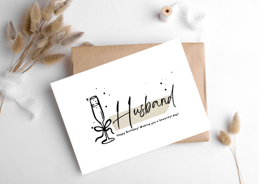 HUSBAND CHAMPAGNE CARD, 283