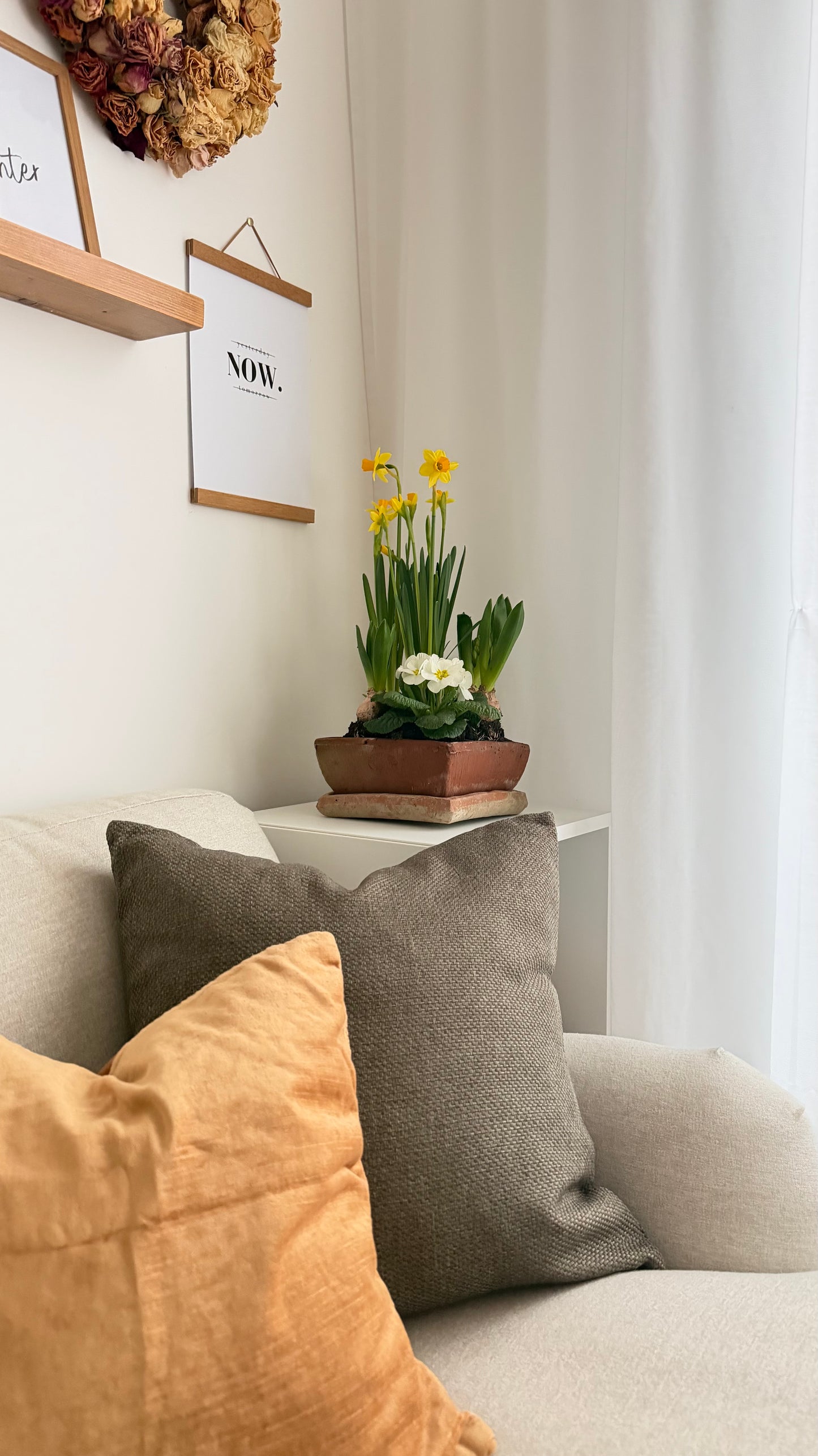 Aged Terracotta Flower Pot- Square