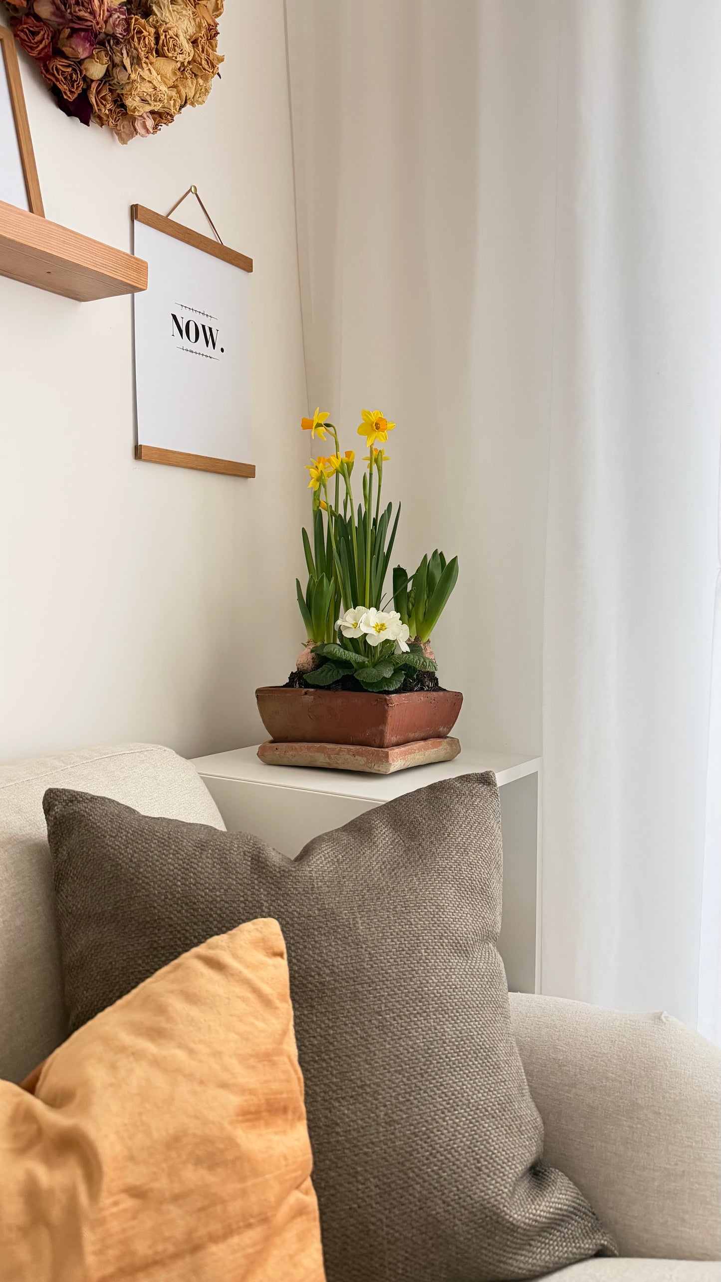 Aged Terracotta Flower Pot- Square