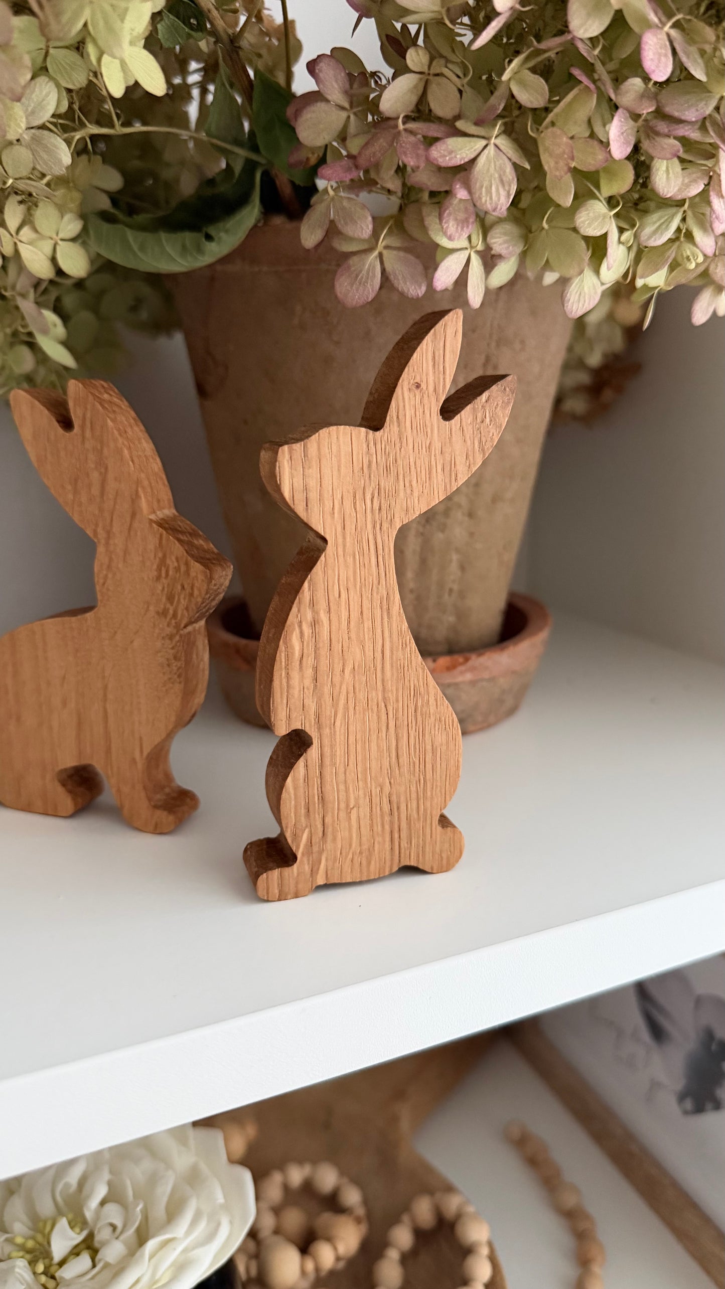 Oak Wood Easter Bunny