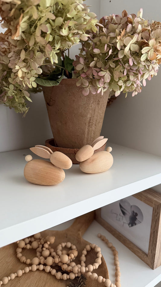Handcrafted Beech Wood Bunny