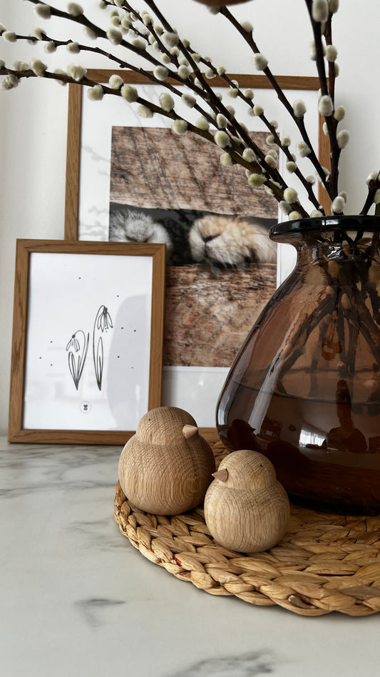 NORDIC BIRD FROM OAK WOOD