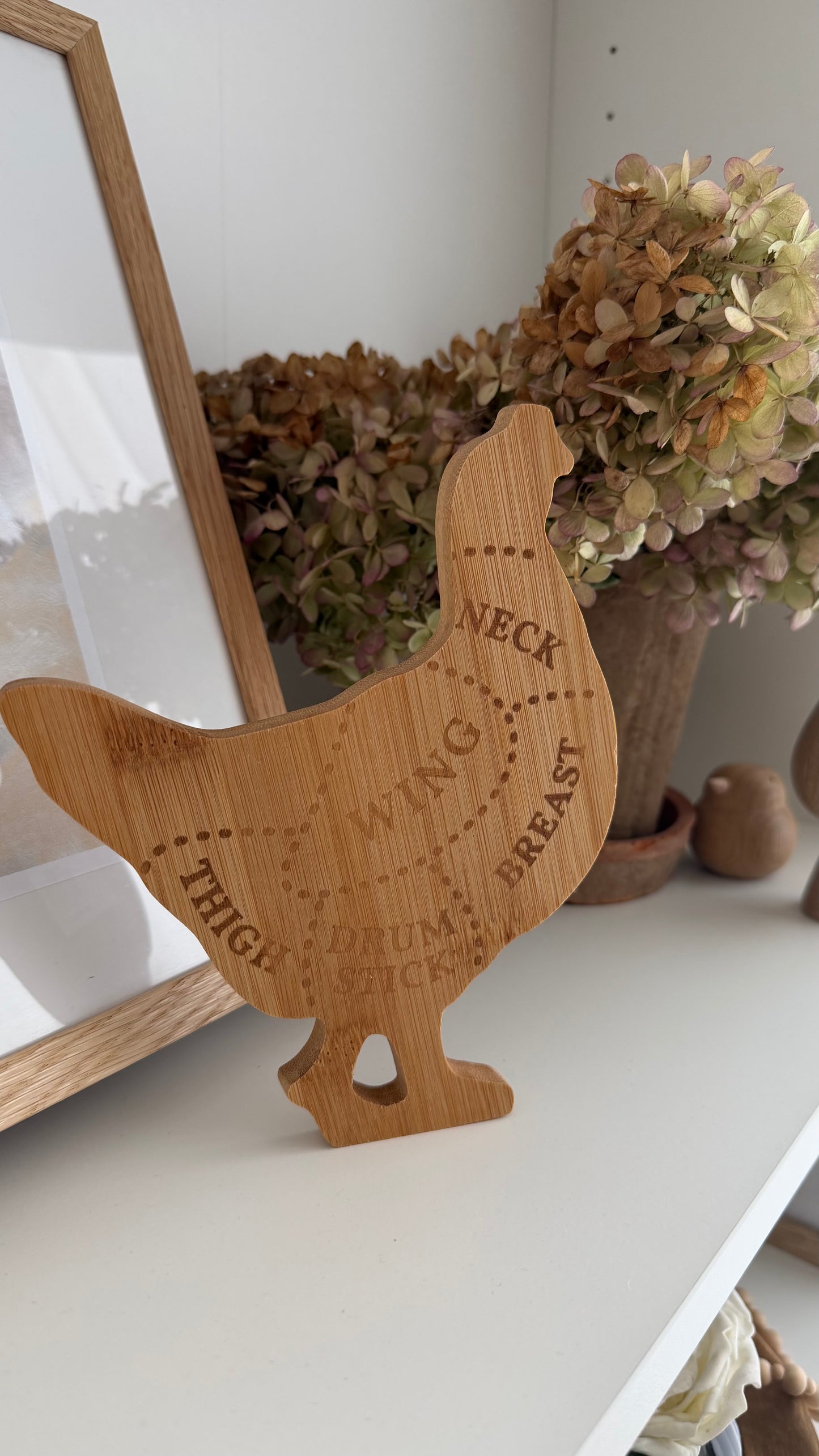 Chicken Shaped Bamboo Cutting Board