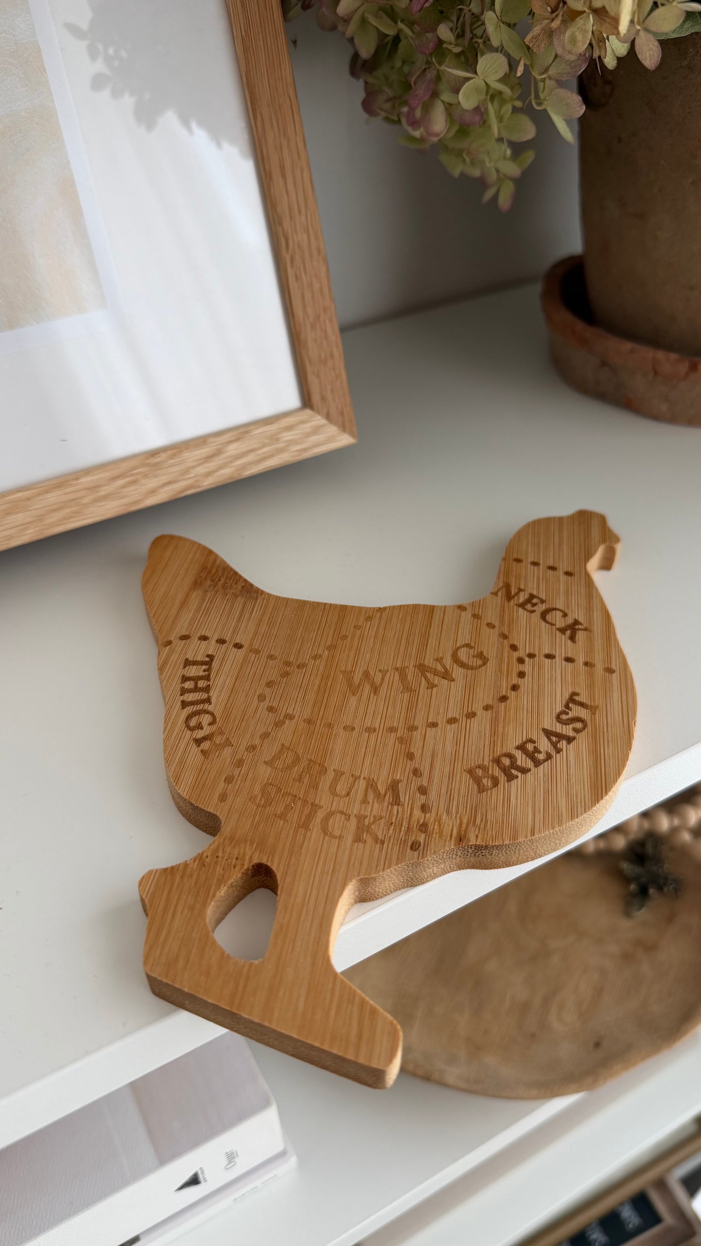 Chicken Shaped Bamboo Cutting Board