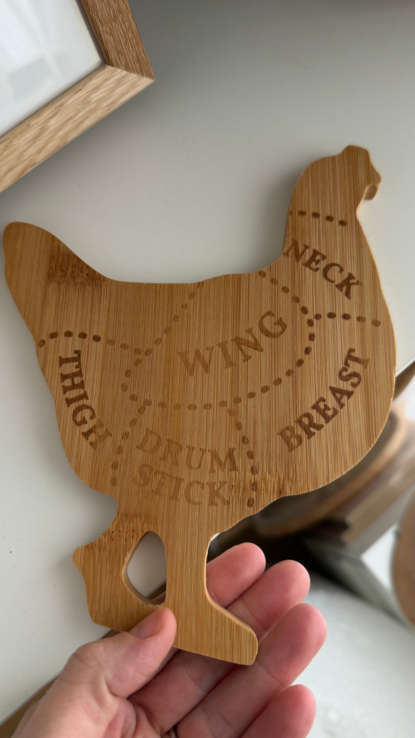 Chicken Shaped Bamboo Cutting Board