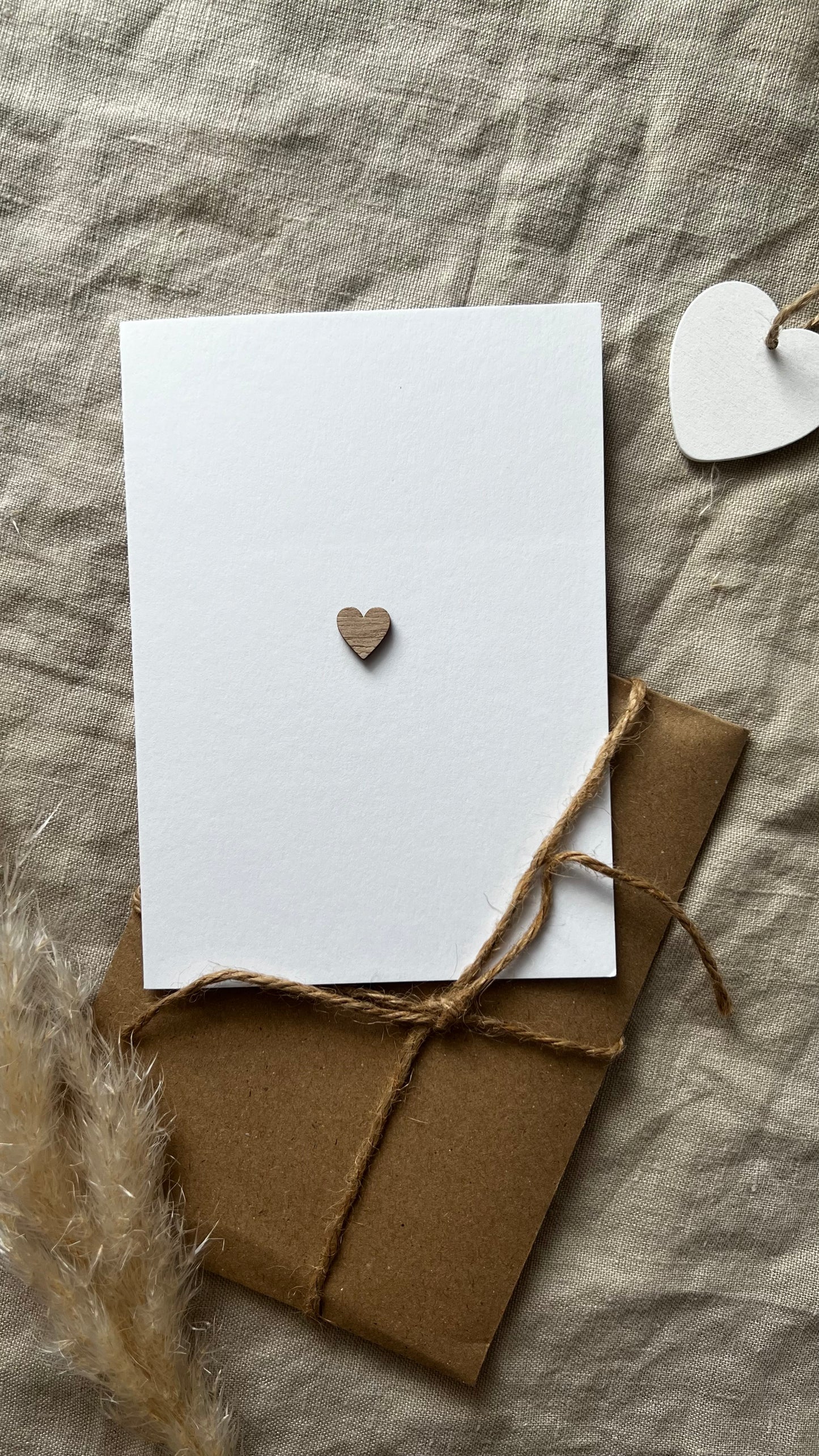 WOODEN HEART CARD